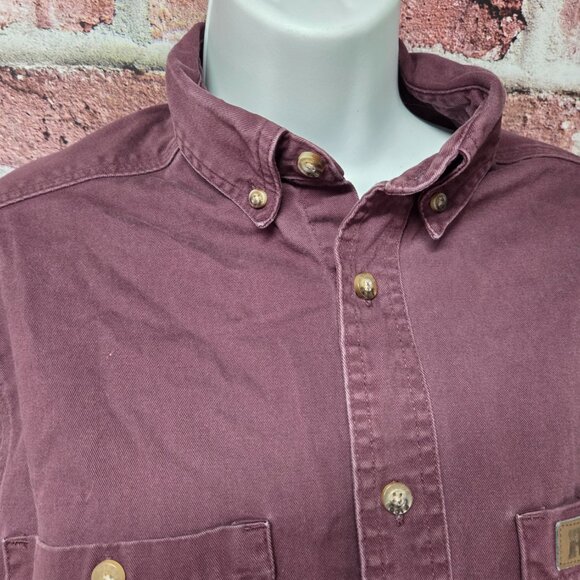 Men's WRANGLER Riggs Workwear Button Down Utility Denim Shirt Medium - Picture 4 of 8